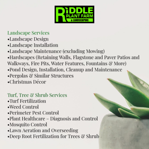 Landscaping Services Riddle Plant Farm